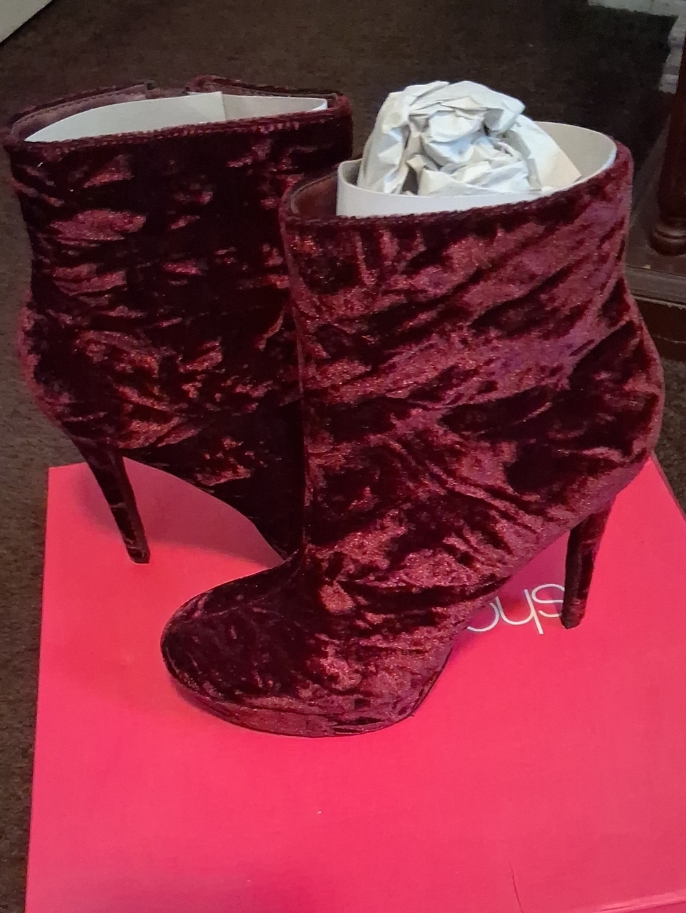 Sheba Plum Booties - - Picture 1 of 5